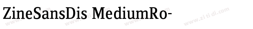 ZineSansDis MediumRo字体转换